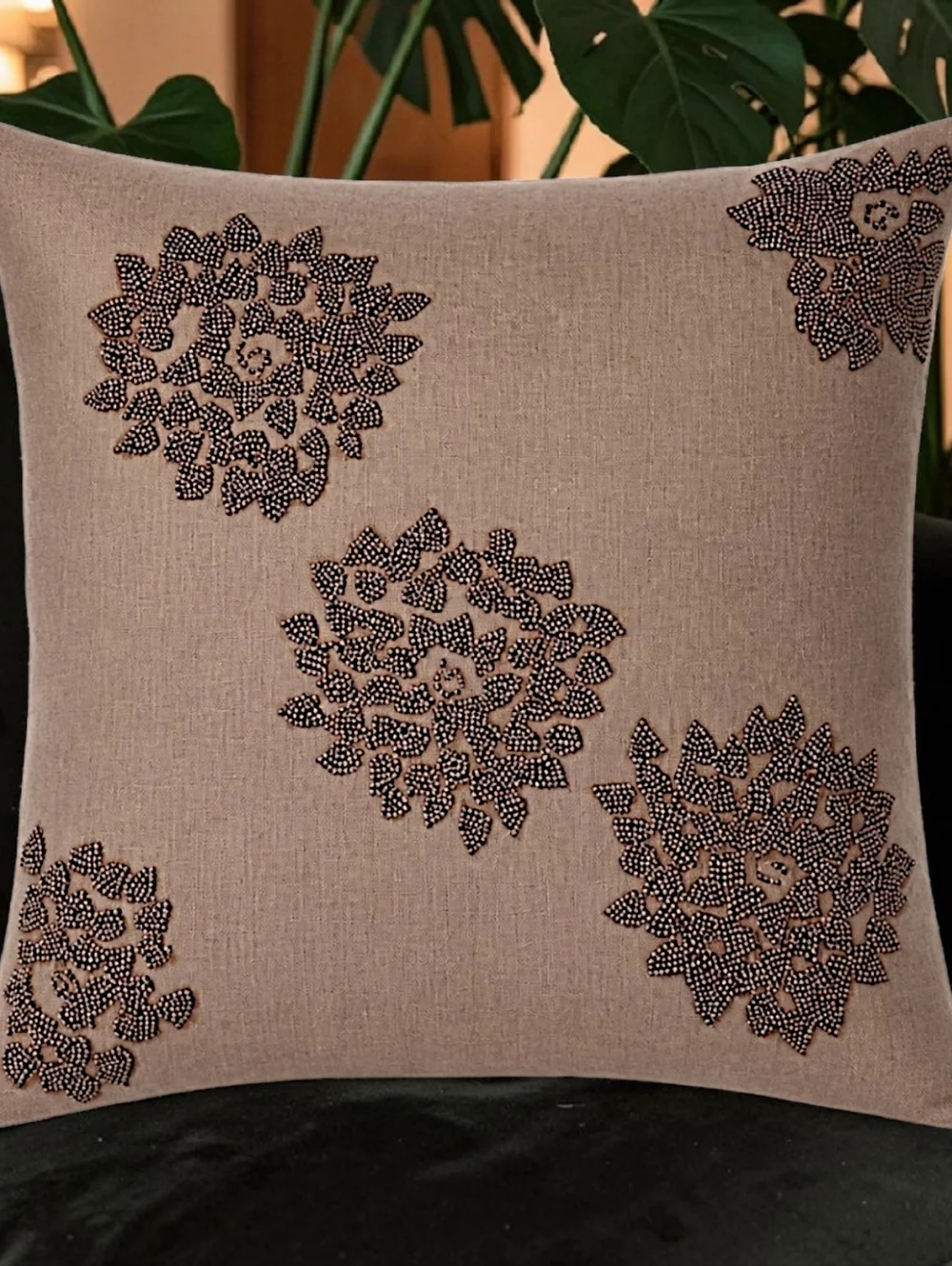 Pier 1 Imports Beaded Pillow Cover Square 17